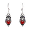 Gehna Jaipur Red Garnet Stone Earrings In German Silver  For Girls & Women GE01-1133
