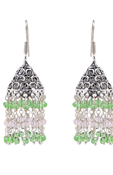 Gehna Jaipur Pink & Green Color Zircon Beads Earring For Girls & Women GE03-1133