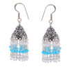 Gehna Jaipur Swiss Blue & Crystal Sapphire Zircon Beads Earring For Girls & Women GE03-1134 - Image 4
