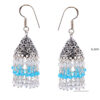 Gehna Jaipur Swiss Blue & Crystal Sapphire Zircon Beads Earring For Girls & Women GE03-1134 - Image 3