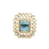 Gehna Jaipur Elegant Tanzanite Color Stone Carving & White Topaz Polki Studded Jadau Ring For Girls & Women FR-1135