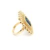 Gehna Jaipur Elegant Tanzanite Color Stone Carving & White Topaz Polki Studded Jadau Ring For Girls & Women FR-1135 - Image 3