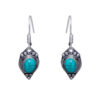 Gehna Jaipur Turquoise Color Stone Studded Earrings In German Silver  For Girls & Women GE01-1135