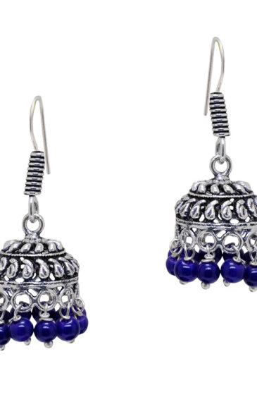 Gehna Jaipur Blue Sapphire Color Zircon Beads Earring For Girls & Women GE03-1135