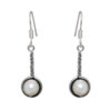 Gehna Jaipur Pearl Color Stone Studded Earrings In German Silver  For Girls & Women GE01-1136