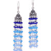 Gehna Jaipur Chalcedony, Topaz & Lapis Lazuli Color Zircon Beads Earring  For Girls & Women GE03-1137