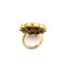 Gehna Jaipur Antique Finish Emerald Green Color Round Shape Stone Studded Jadau Ring For Girls & Women FR-1138 - Image 3