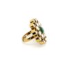 Gehna Jaipur Antique Finish Emerald Green Color Round Shape Stone Studded Jadau Ring For Girls & Women FR-1138 - Image 2
