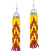 Gehna Jaipur Red & Yellow Color Zircon Beads Earring For Girls & Women GE03-1138