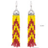 Gehna Jaipur Red & Yellow Color Zircon Beads Earring For Girls & Women GE03-1138 - Image 3