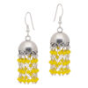 Gehna Jaipur Yellow Color Zircon Beads Jhumki Style Earrings For Girls & Women GE03-1139