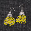 Gehna Jaipur Yellow Color Zircon Beads Jhumki Style Earrings For Girls & Women GE03-1139 - Image 5