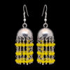 Gehna Jaipur Yellow Color Zircon Beads Jhumki Style Earrings For Girls & Women GE03-1139 - Image 4
