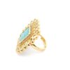 Gehna Jaipur Beautiful Aquamarine Color Round Shape Stone Studded Jadau Ring For Girls & Women FR-1140 - Image 5