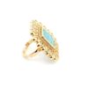 Gehna Jaipur Beautiful Aquamarine Color Round Shape Stone Studded Jadau Ring For Girls & Women FR-1140 - Image 2