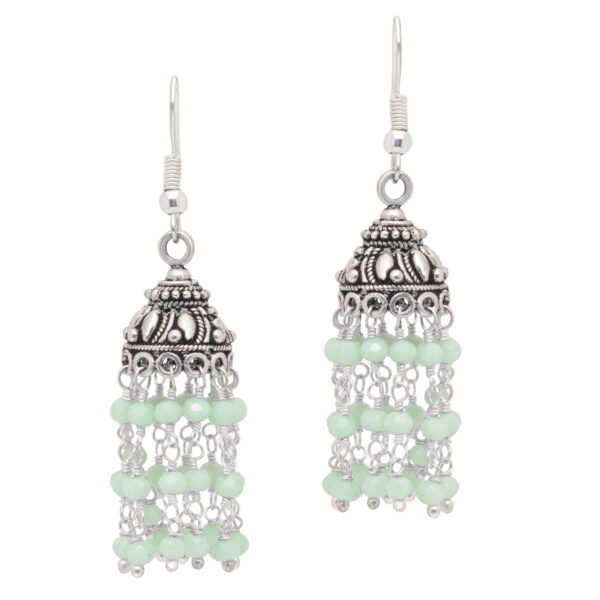 Gehna Jaipur Green Granite Color Zircon Beads Earring For Girls & Women GE03-1140