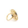 Gehna Jaipur Blue Sapphire Color Pear Shape Stone Studded Jadau Ring For Girls & Women FR-1141 - Image 3