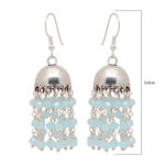 Gehna Jaipur Blue Aquamarine Color Zircon Beads Earring For Girls & Women GE03-1141 - Image 3