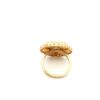 Gehna Jaipur Elegant Emerald Green Color Stone & White Topaz Polki Studded Jadau Ring For Girls & Women FR-1142 - Image 3