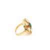 Gehna Jaipur Elegant Emerald Green Color Stone & White Topaz Polki Studded Jadau Ring For Girls & Women FR-1142 - Image 2