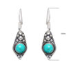 Gehna Jaipur Turquoise Color Stone Studded Earrings In German Silver  For Girls & Women GE01-1142