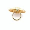 Gehna Jaipur Pariba Tourmaline Color Stone & White Topaz Polki Studded Jadau Ring For Girls & Women FR-1143 - Image 2