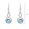 Gehna Jaipur Blue Chalcedony Stone Earrings In German Silver  For Girls & Women GE01-1143