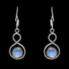 Gehna Jaipur Blue Chalcedony Stone Earrings In German Silver  For Girls & Women GE01-1143 - Image 4