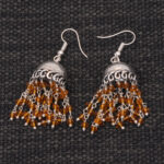 Gehna Jaipur Yellow Color Zircon Beads Jhumki Style Earrings For Girls & Women GE03-1143 - Image 5