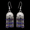Gehna Jaipur Blue Sapphire Color Zircon Bead Jhumki Style Earrings For Girls & Women GE03-1144 - Image 4