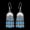 Gehna Jaipur Blue Turquoise Color Zircon Bead Jhumki Style Earrings For Girls & Women GE03-1145 - Image 4