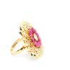 Gehna Jaipur Beautiful Ruby Color Stone & White Topaz Polki Studded Jadau Ring For Girls & Women FR-1146 - Image 7