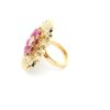 Gehna Jaipur Beautiful Ruby Color Stone & White Topaz Polki Studded Jadau Ring For Girls & Women FR-1146 - Image 4