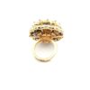 Gehna Jaipur Blue Sapphire Color Stone & White Topaz Polki Studded Jadau Ring For Girls & Women FR-1147 - Image 2