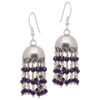Gehna Jaipur Pyrite Color Zircon Bead Jhumki Style Earrings For Girls & Women GE03-1148