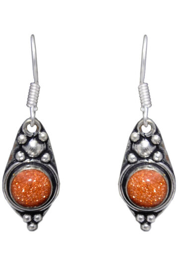 Gehna Jaipur Sun Sitara Color Stone Studded Earrings In German Silver  For Girls & Women GE01-1150