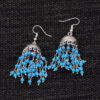 Gehna Jaipur Blue Turquoise Color Zircon Bead Jhumki Style Earrings For Girls & Women GE03-1150 - Image 5