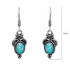Gehna Jaipur Turquoise Color Stone Studded Earrings In German Silver  For Girls & Women GE01-1151 - Image 3