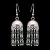 Gehna Jaipur Green Emerald Color Zircon Bead Jhumki Style Earrings For Girls & Women GE03-1152 - Image 4