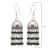 Gehna Jaipur Green Emerald Color Zircon Bead Jhumki Style Earrings For Girls & Women GE03-1152 - Image 3