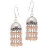 Gehna Jaipur Orange Color Zircon Beads Jhumki Style Earrings For Girls & Women GE03-1153