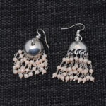 Gehna Jaipur Orange Color Zircon Beads Jhumki Style Earrings For Girls & Women GE03-1153 - Image 5
