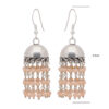 Gehna Jaipur Orange Color Zircon Beads Jhumki Style Earrings For Girls & Women GE03-1153 - Image 3