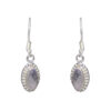 Gehna Jaipur Rose Quartz Color Stone Studded Earrings In German Silver  For Girls & Women GE01-1155
