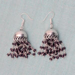 Gehna Jaipur Red Color Zircon Beads Jhumki Style Earrings For Girls & Women GE03-1157 - Image 5