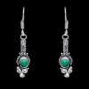 Gehna Jaipur Green Onyx Color Stone Studded Earrings In German Silver  For Girls & Women GE01-1157 - Image 5