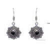Gehna Jaipur Black Spinel Color Stone Studded Earrings In German Silver  For Girls & Women GE01-1158