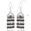 Gehna Jaipur Black Spinel Color Zircon Bead Jhumki Style Earrings For Girls & Women GE03-1158 - Image 3