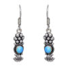 Gehna Jaipur Natural Turquoise Color Stone Earrings In German Silver  For Girls & Women GE01-1159