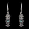 Gehna Jaipur Natural Turquoise Color Stone Earrings In German Silver  For Girls & Women GE01-1159 - Image 5